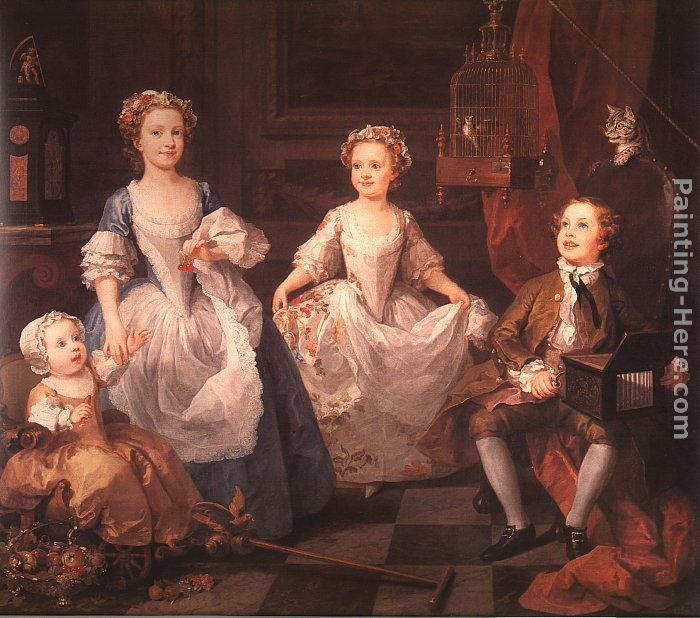 The Graham Children painting - William Hogarth The Graham Children art painting